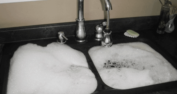 Double Kitchen Sink With Standing Water, How To Clear A Clogged Bathroom Sink With Standing Water